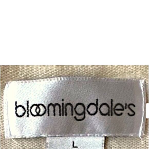 Bloomingdale's Ivory/Gold Cashmere Blend Top | Size L - Picture 3 of 3